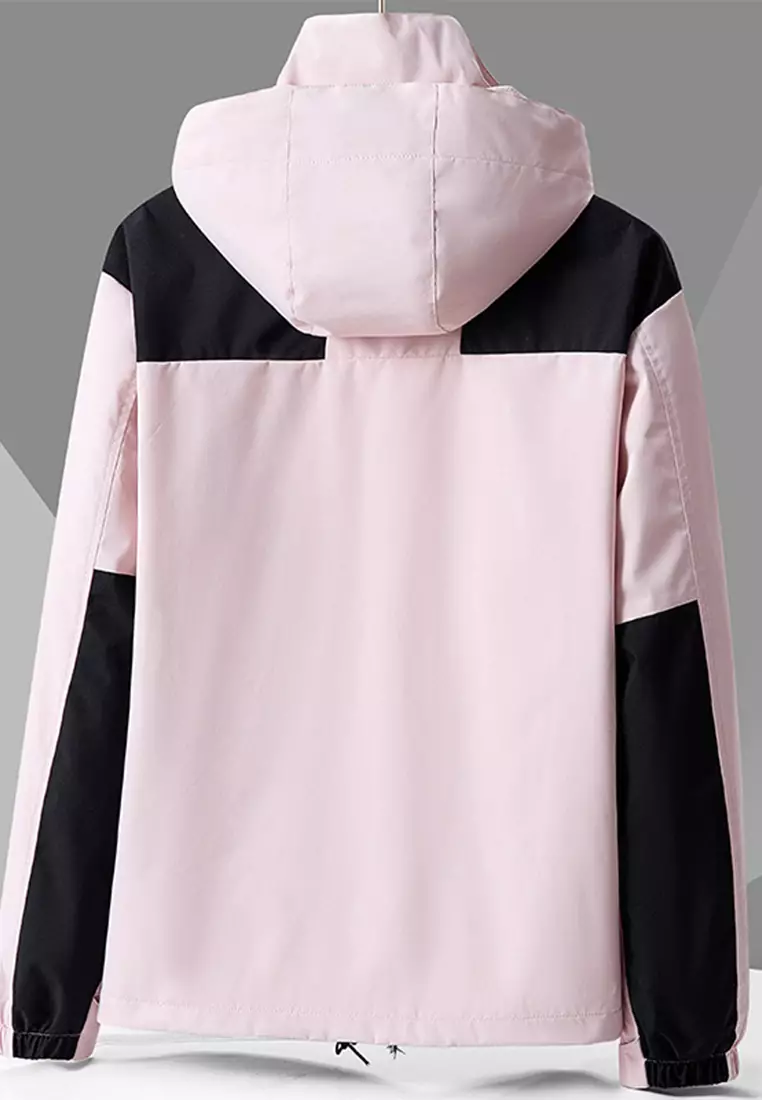 White and sale pink windbreaker