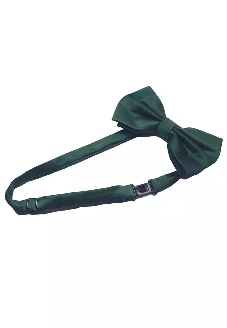 Houseofcuff Dasi Kupu Bowtie Pocket Square Saputangan Hijau Botol A02