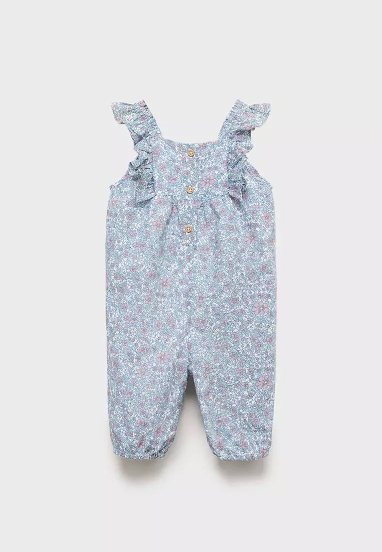 Floral Print Dungarees