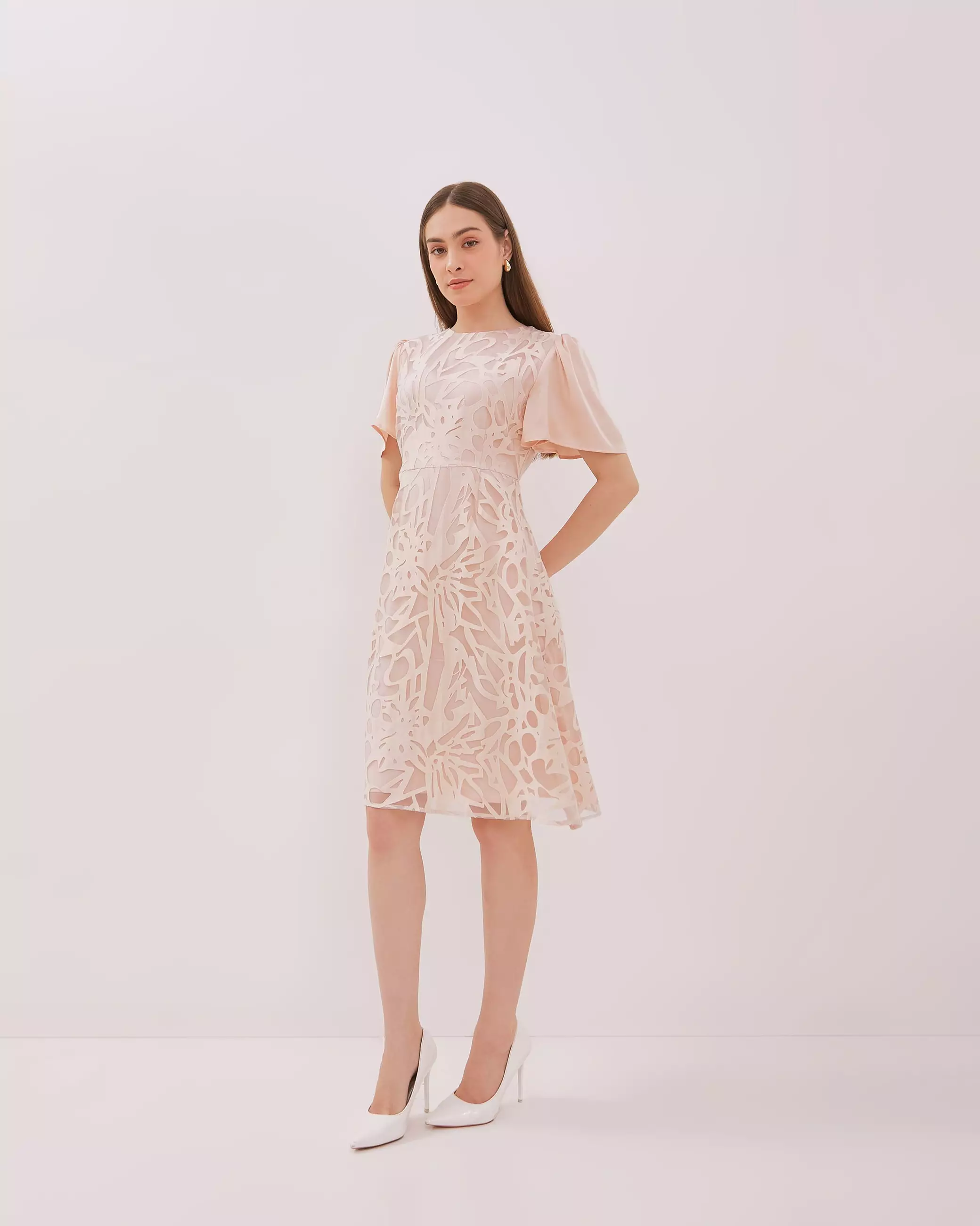 Urban Exchange Ameena Midi Dress Pink Warna Pink