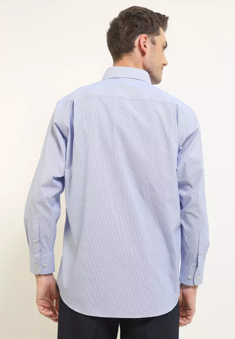 Kemeja Lengan Panjang Pierre Cardin Check Lonner - Casual Blue
