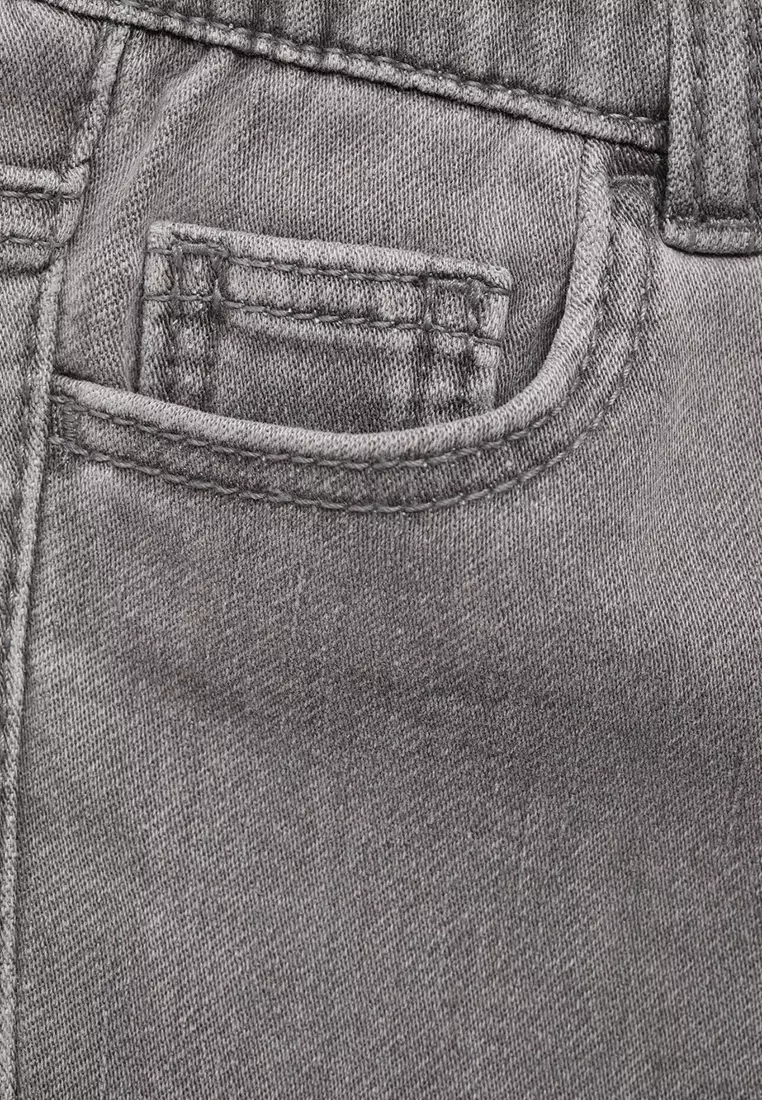 Straight Jeans With Drawstring