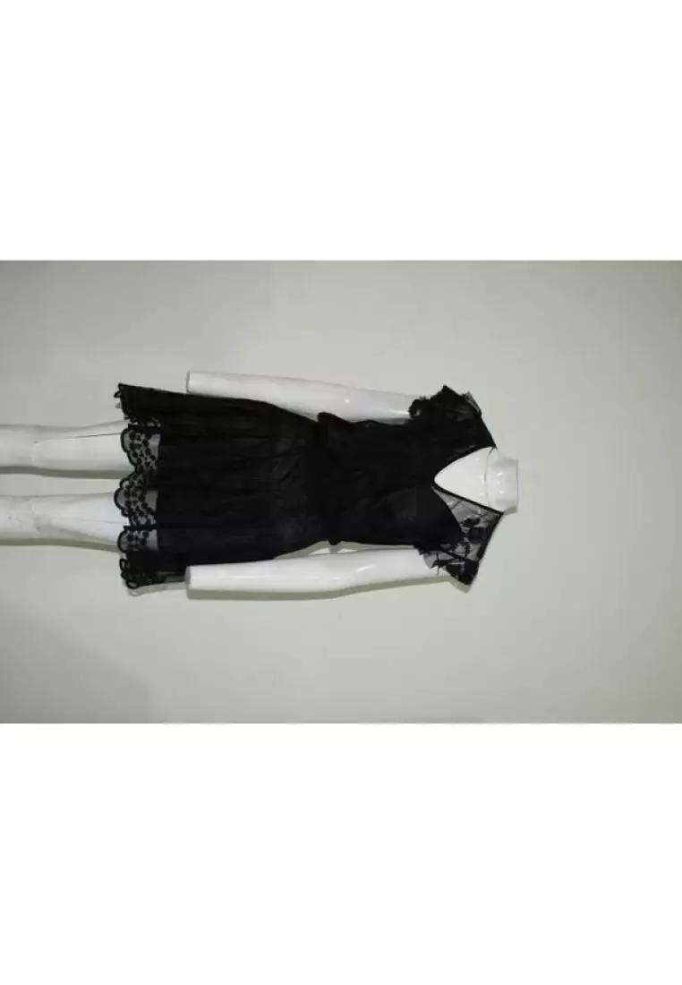 Anna sui outlet black lace dress