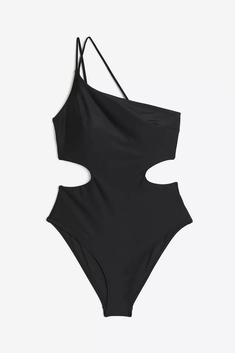 High leg one-shoulder swimsuit