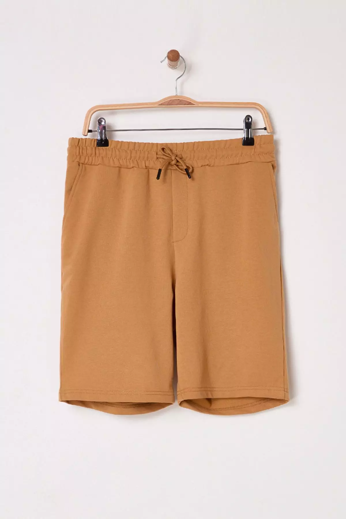 Camel Basic Regular Mid Length/Normal Cut Plain Shorts TMNSS20SR0068