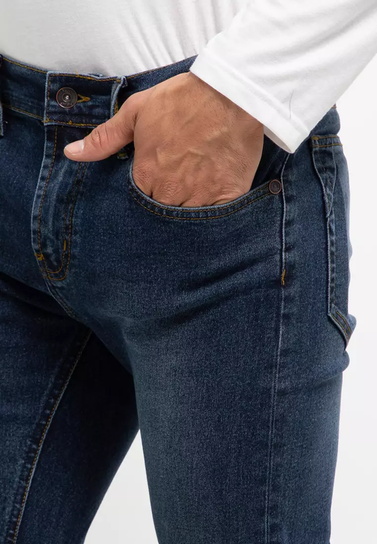 Emba Denim - BS.07.1 Celana Denim Slimfit Stretch Warna Heavy Stone