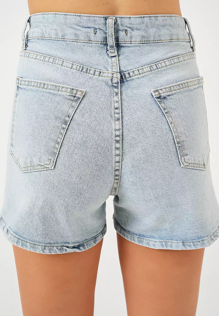 Women's Short Denim Shorts 5339 - Blue