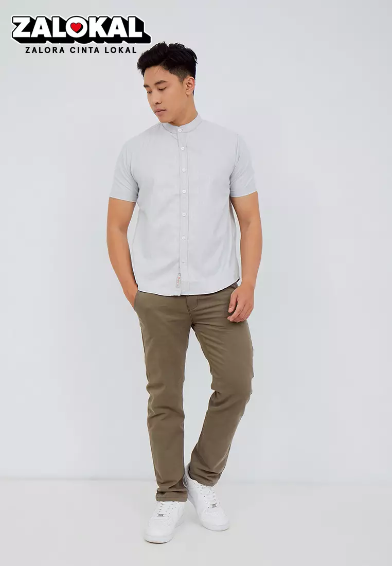 Carvil Baju Koko Pria Aydin Grey