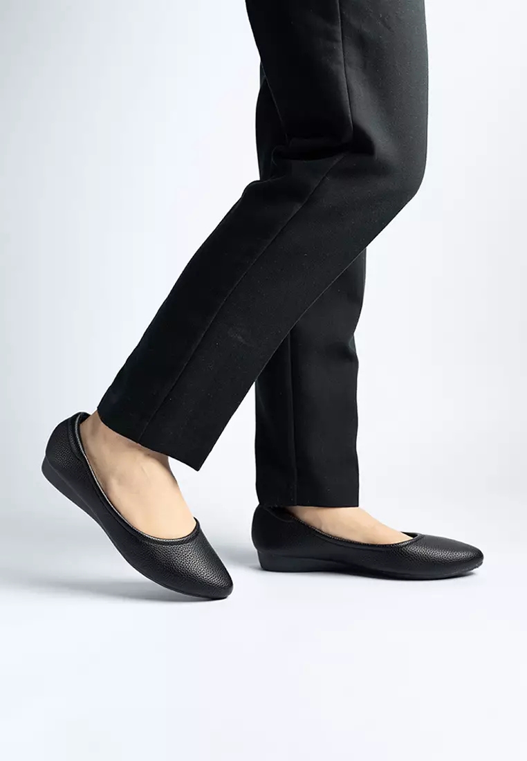 Benny Action Leather Flats