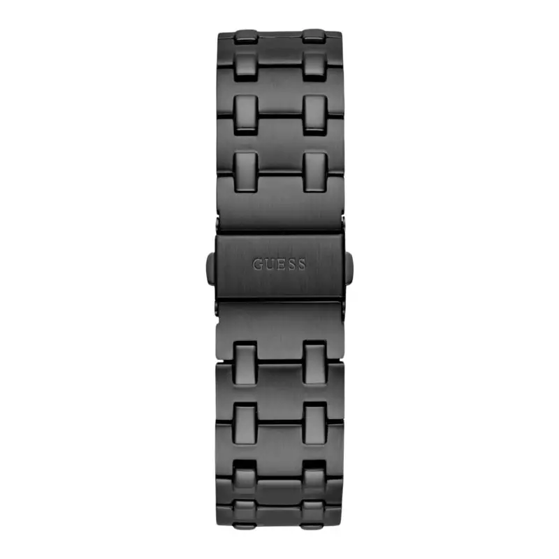 Jam Tangan Pria Guess Asset GW0575G3 Men Black Dial Black Stainless Steel Strap
