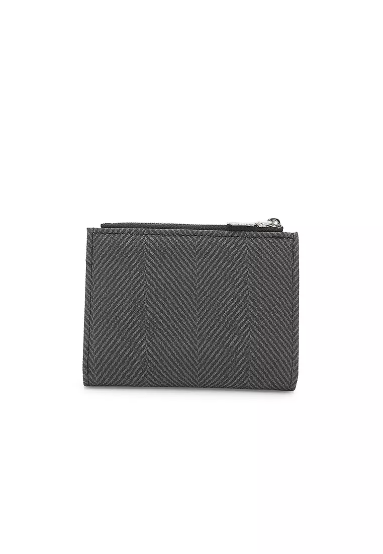 Women's 2 in 1 Purse/Wallet With Coin Compartment (Dompet Wanita 2 in 1 dengan Kompartmen Koin) - Hitam