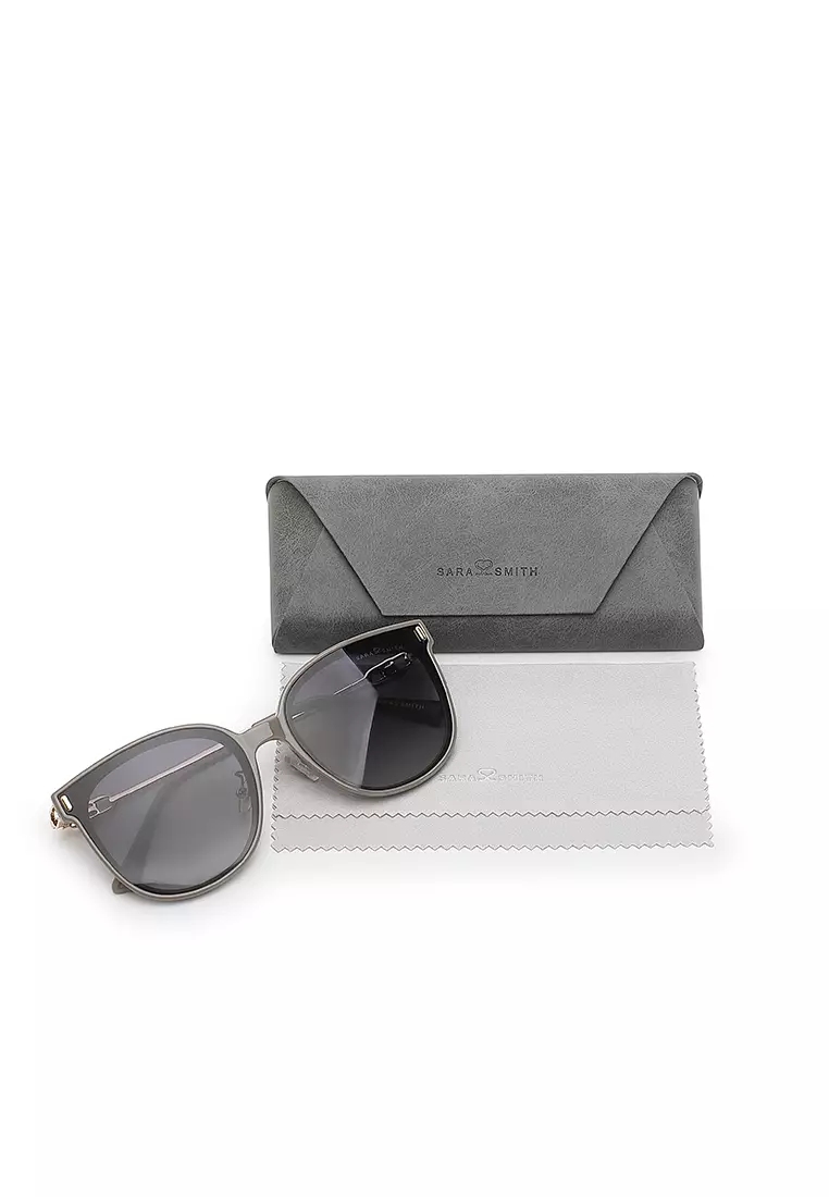 Unisex Fashion Sunglasses (Kacamata Hitam) - Krem / Abu-Abu / Ungu