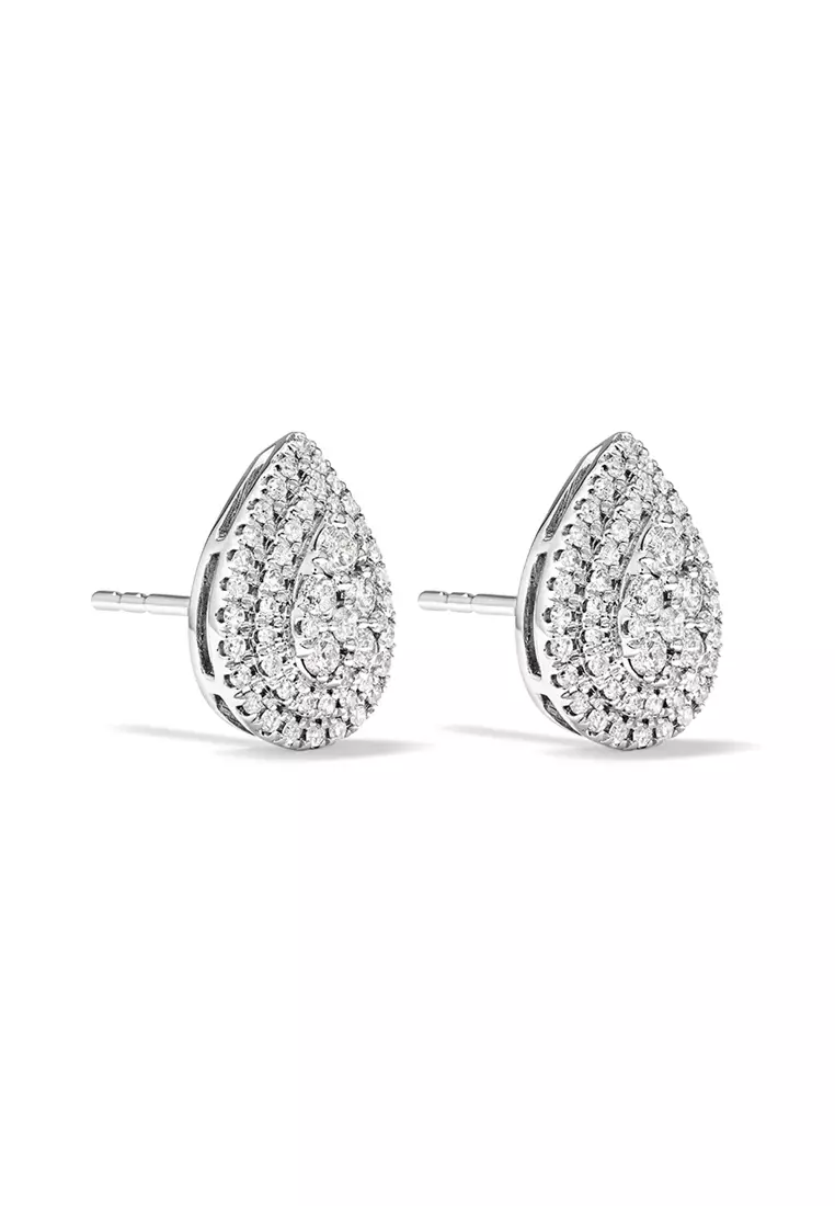 White stud store earrings