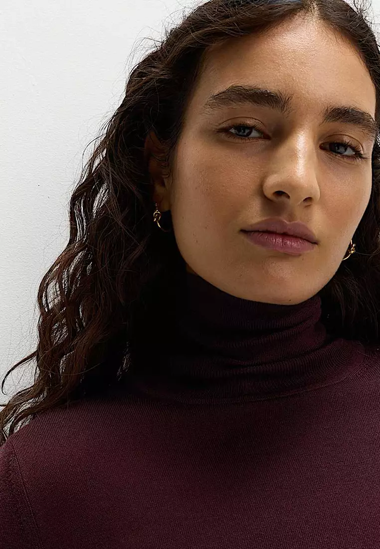 Pure Merino Wool Roll Neck Jumper