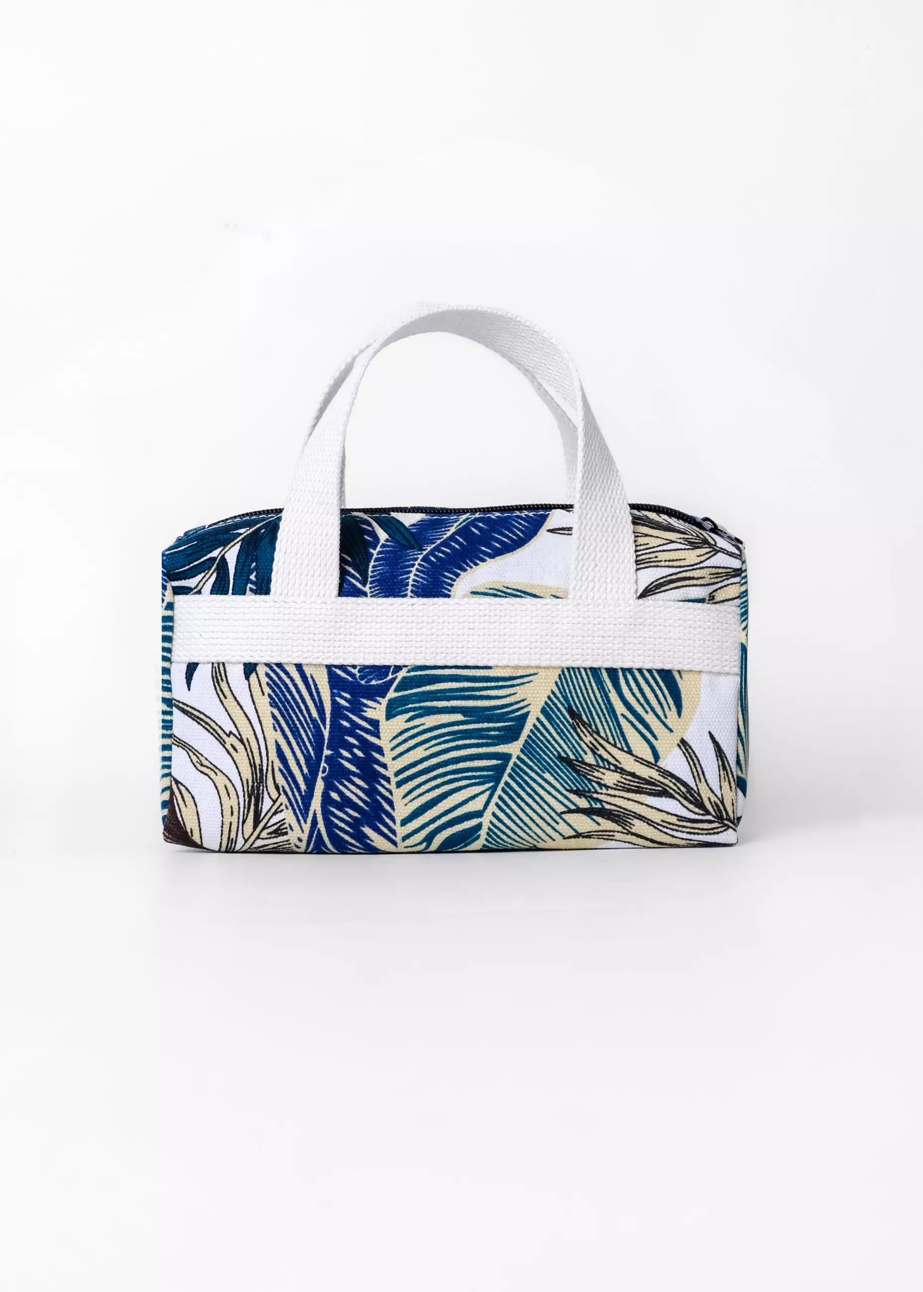 Pamole Pouch Kosmetik Bahan Kanvas Penutup Resleting - PMU Brokenwhite