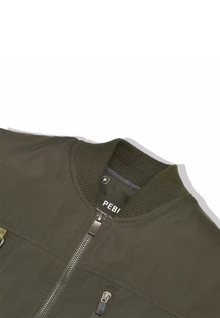 Pebble Kappa Utility Bomber Olive Jacket