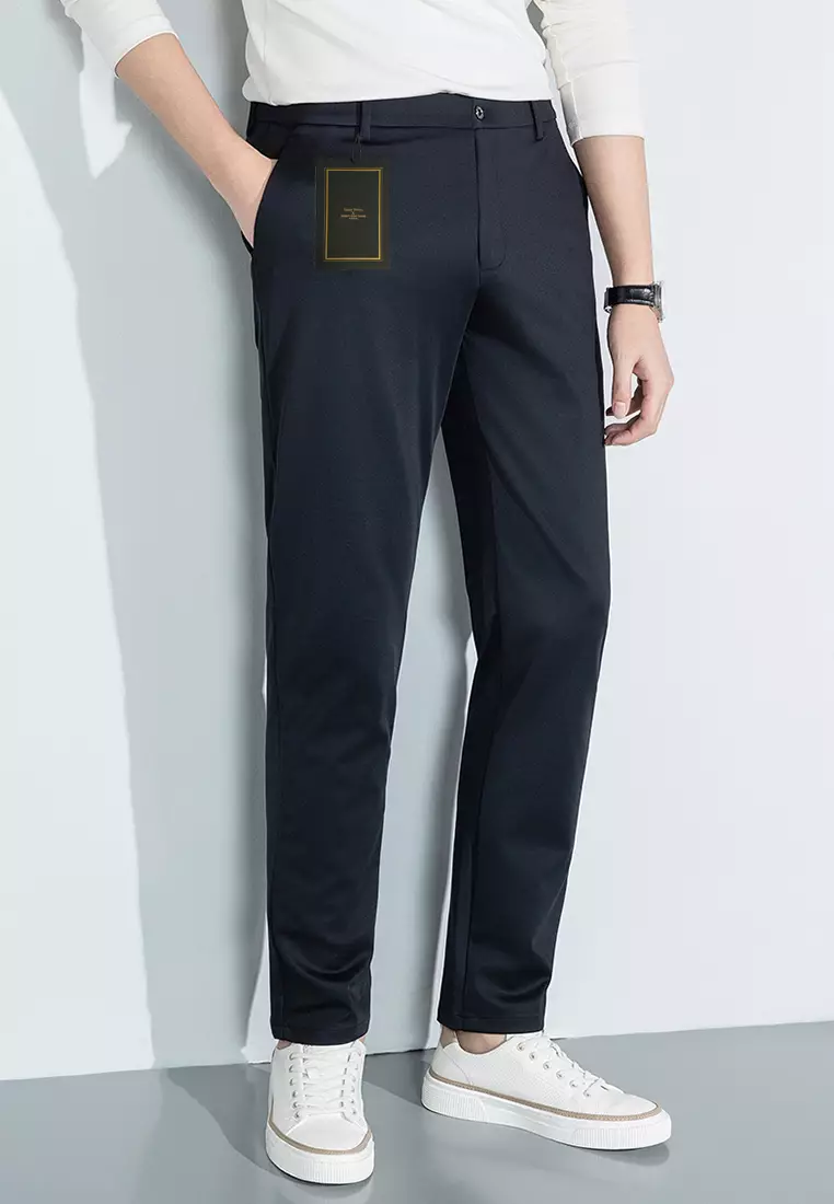 桑蠶絲小直筒西褲 WK-JBD905