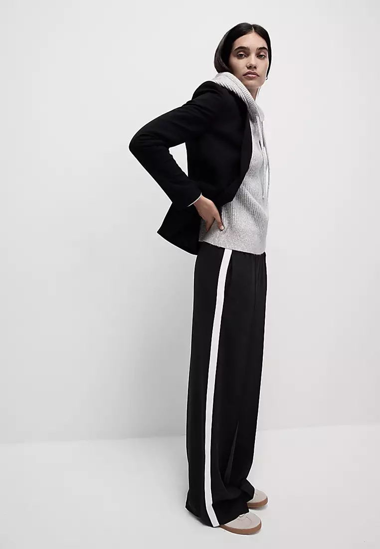 Side Stripe Wide Leg Trousers