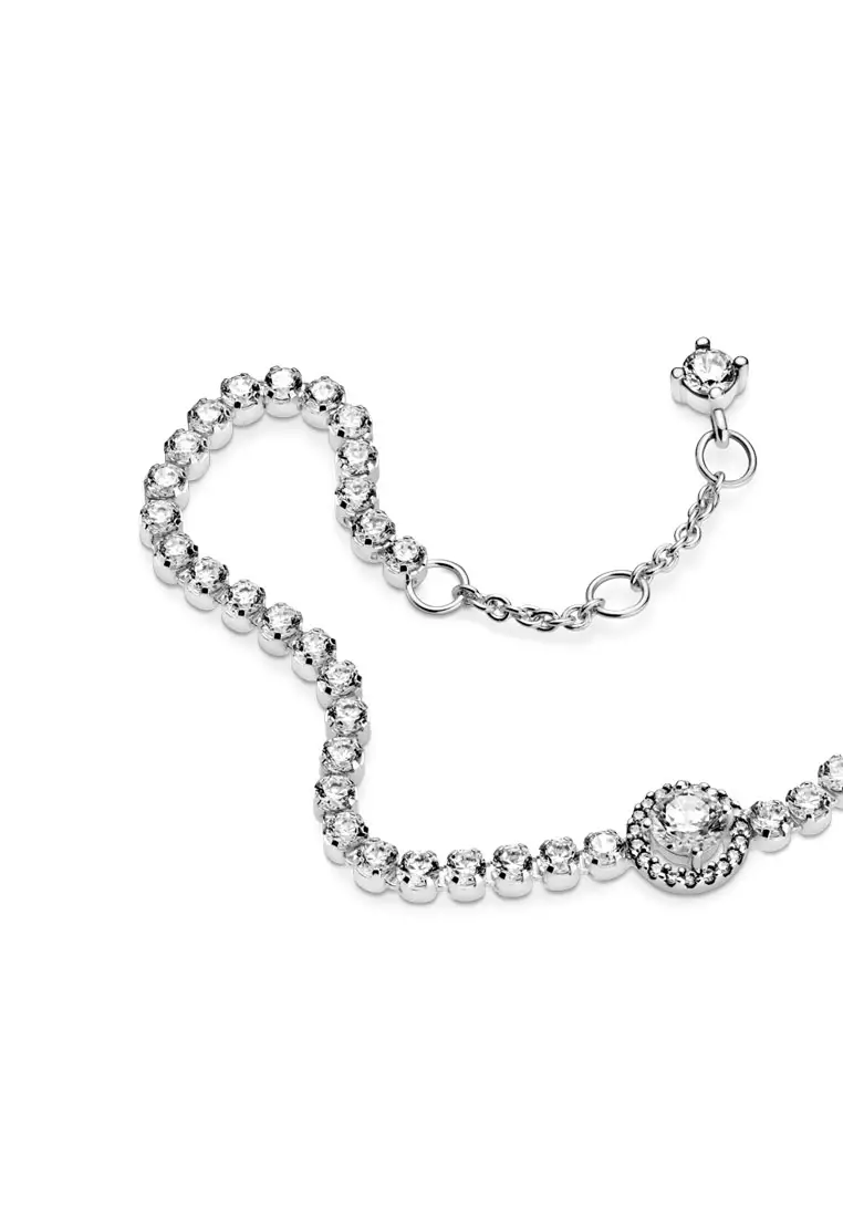 Pandora sparkling top halo tennis bracelet