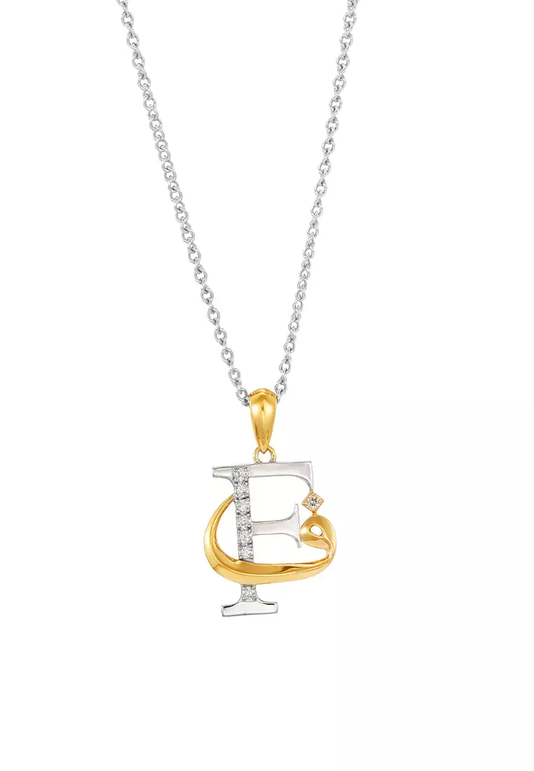 HABIB TULUS | Diamond Necklace in 375/9K Yellow and White Gold (Alphabet) 560710524(F)-WG