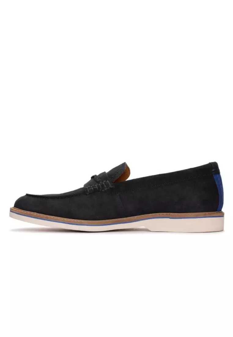 Atticus LTSlip Navy Suede Mens Casual Shoes