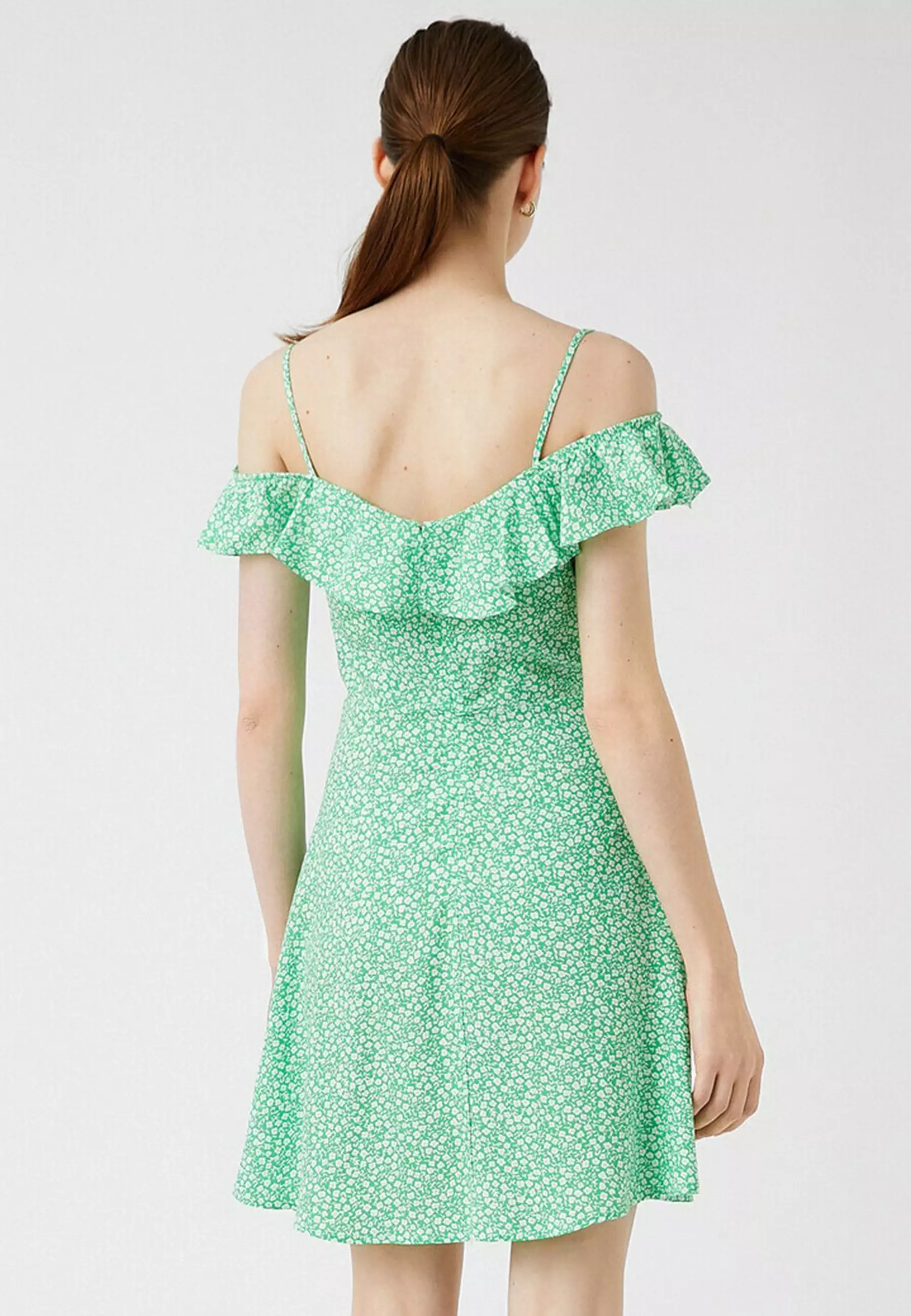 Ruffled Floral Mini Dress