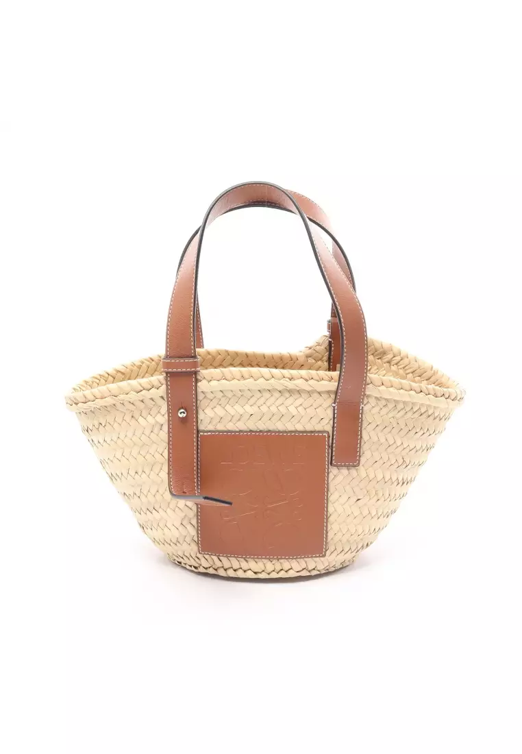 loewe beige basket tote