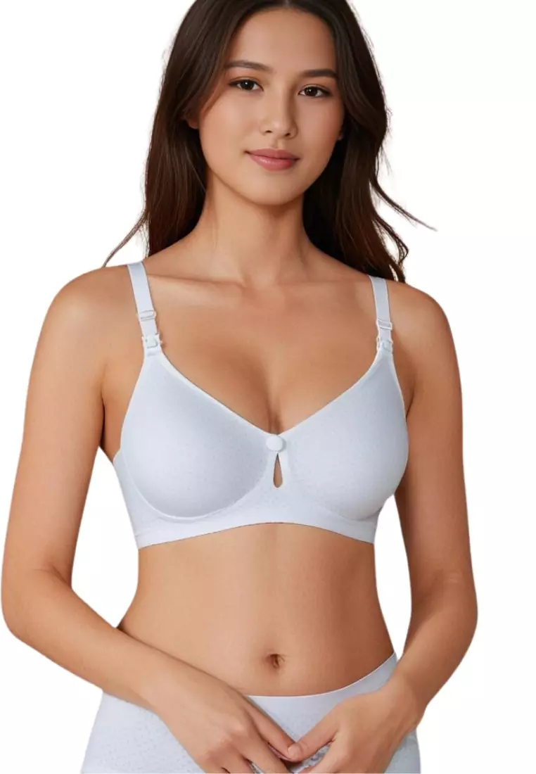 Premium Luna Seamless Nursing Bra in Blue