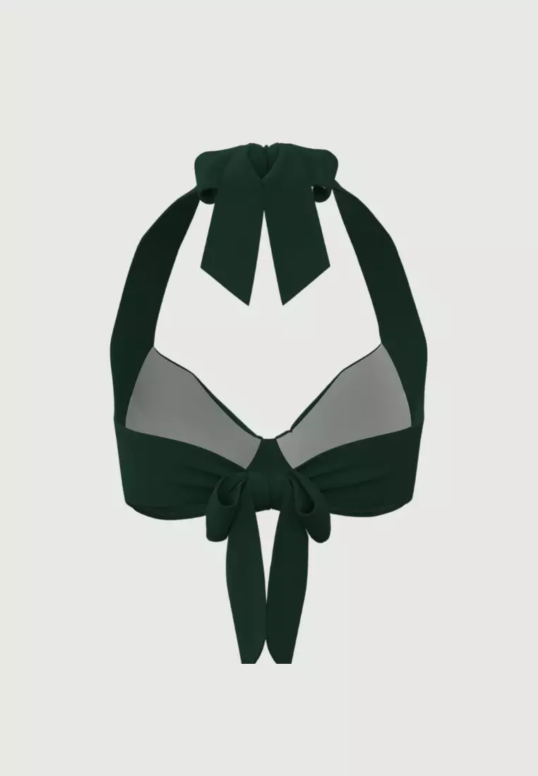 Core Solid Baobab Knot Front Bikini Top