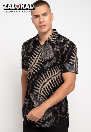 Jual Rianty Batik  Hem Slimfit Leander Original ZALORA  