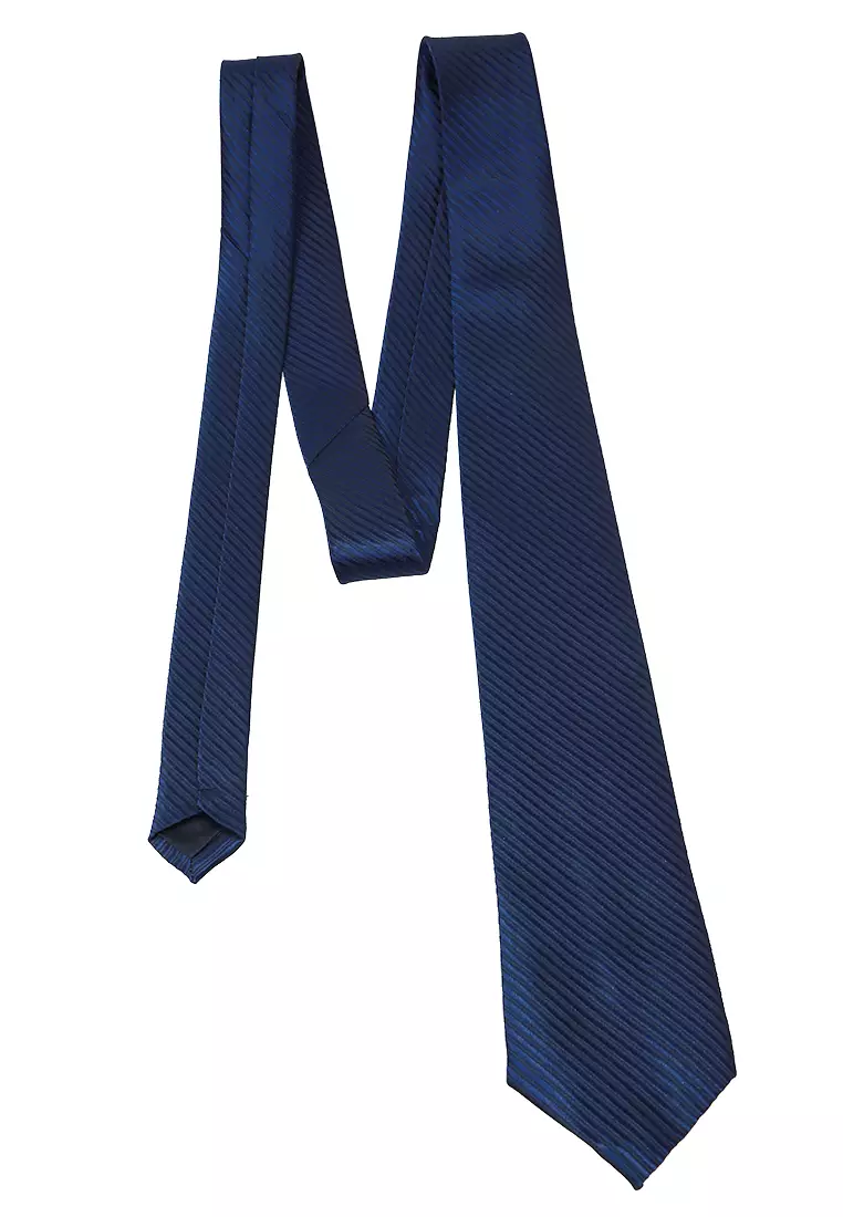 Ocean Dasi Pria Garis Man Neckwear Aksesoris Fashion Material Polyester ORIGINAL - Navy