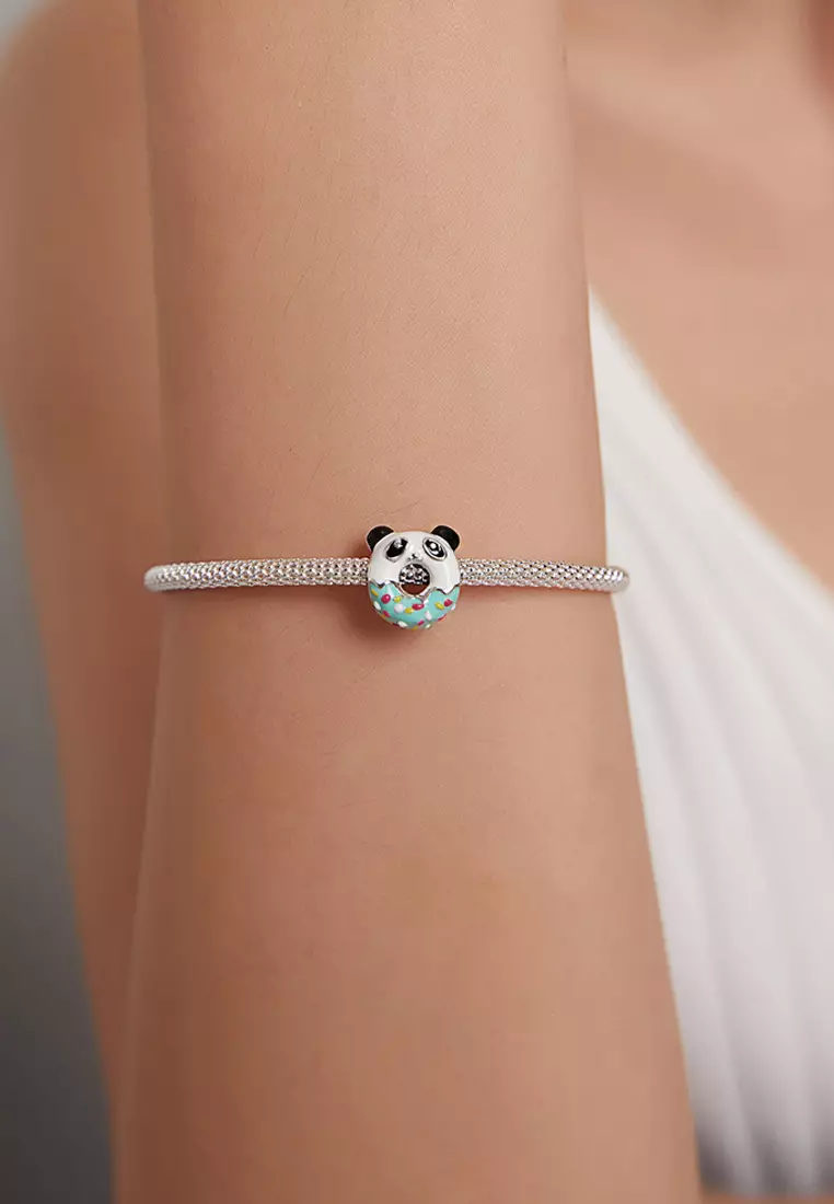Solid 925 Sterling Silver Bear Panda Pandora Inspired Charm
