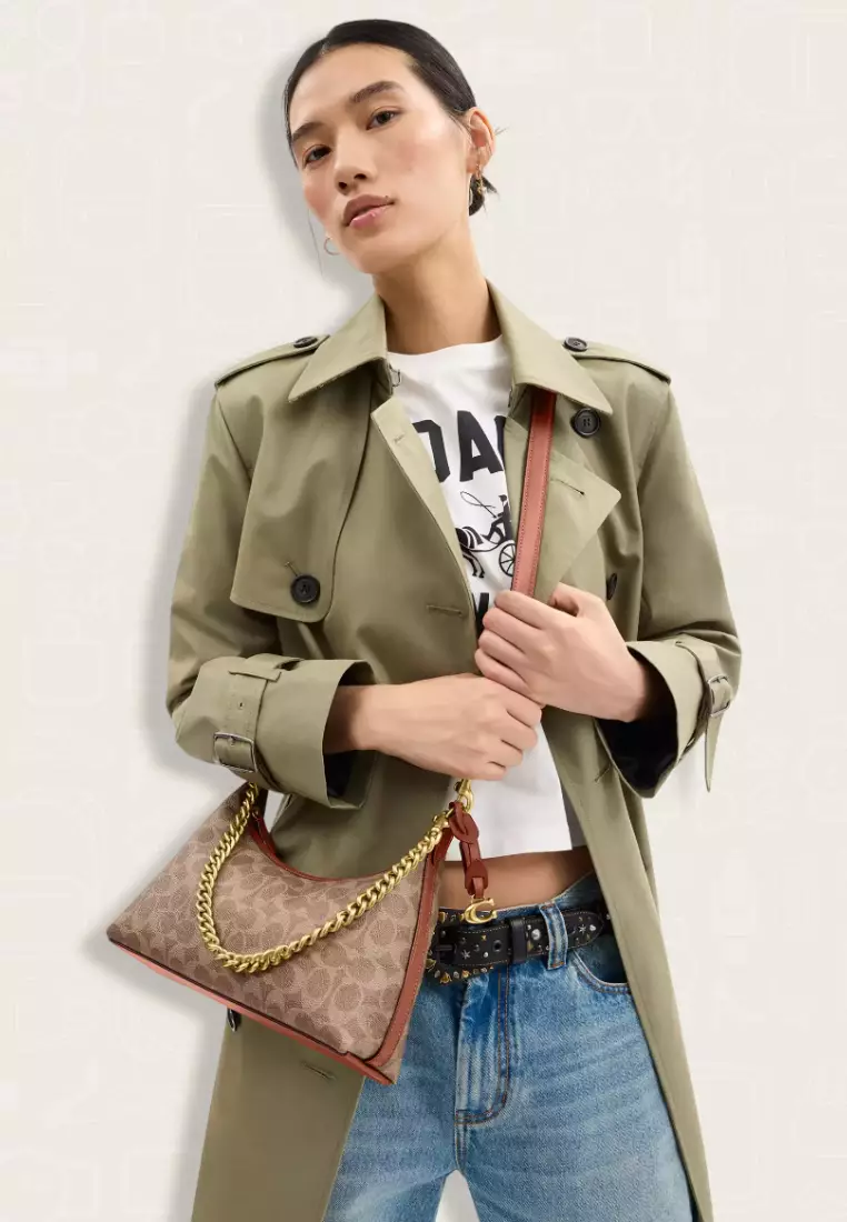 Coach Juliet Shoulder Bag 25 In Signature Canvas Tan