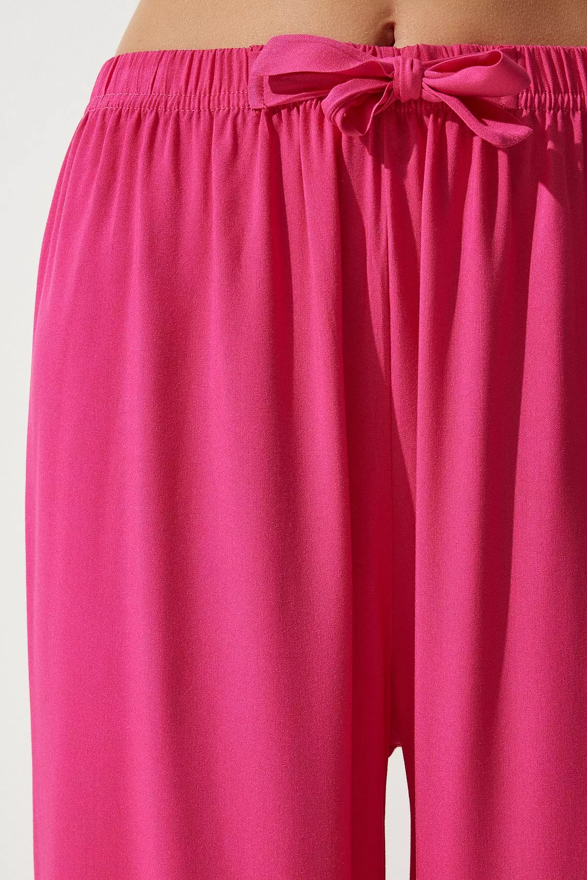 Elastic Wide Leg Pants