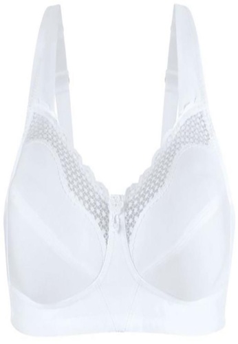 Exquisite Form white Cotton Soft Cup Bra With Lace DB89BUSA875521GS_1