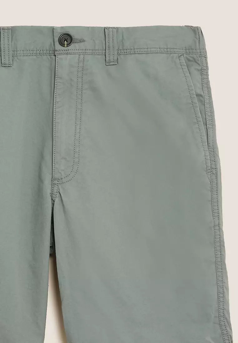 Short uni en lin VERT FONCE pour enfant