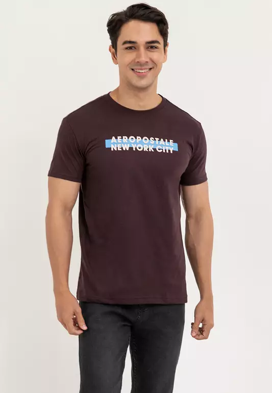 Men's Aeropostale Chocolate Plum New York Tee