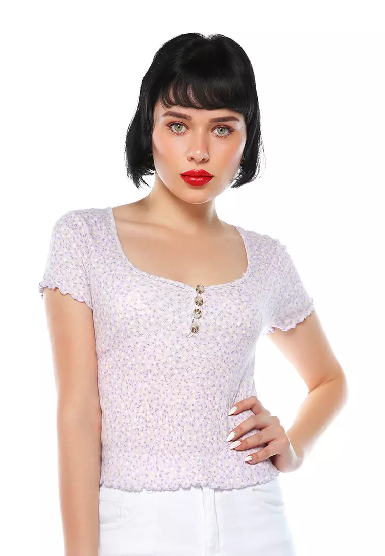 Buy London Rag Purple Floral Floral Ditsy Top 2026 Online | ZALORA