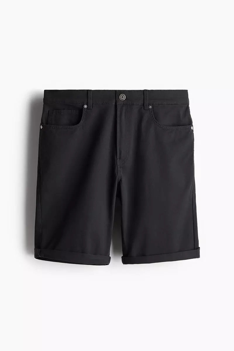 Slim Fit Cotton twill shorts