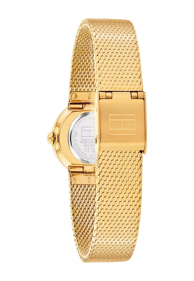 Women's Ionic Plated Thin Gold Steel Champagne Dial Watch - TH1782847