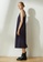 SALIENT LABEL blue and navy Asteria Tie-back Midi Dress in Midnight Navy 0E9A1AA60A911FGS_5