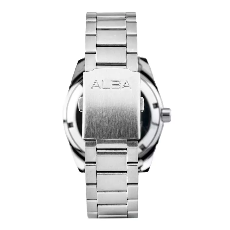 Jam Tangan Pria Alba Mechanical AL4359X1 Men Blue Dial Stainless Steel Strap