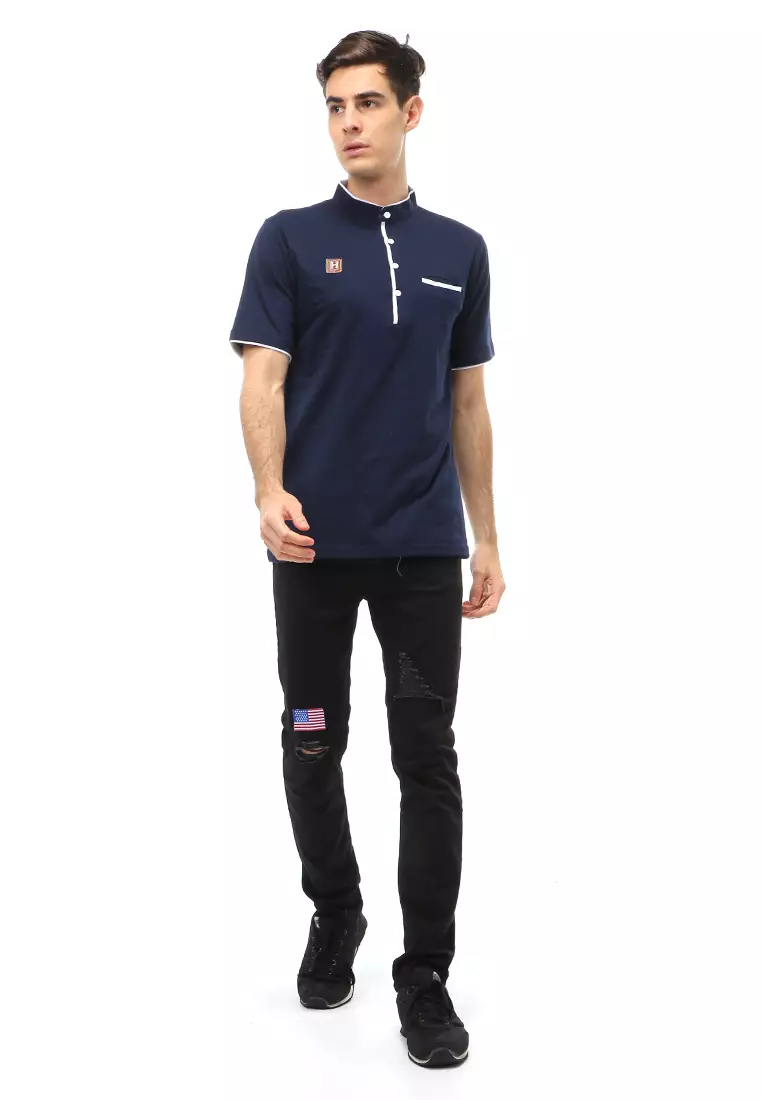 Jack Atasan Formal Pria T-Shirt Kaos Polo Kerah Sanghai Short Sleeve Material Cotton ORIGINAL