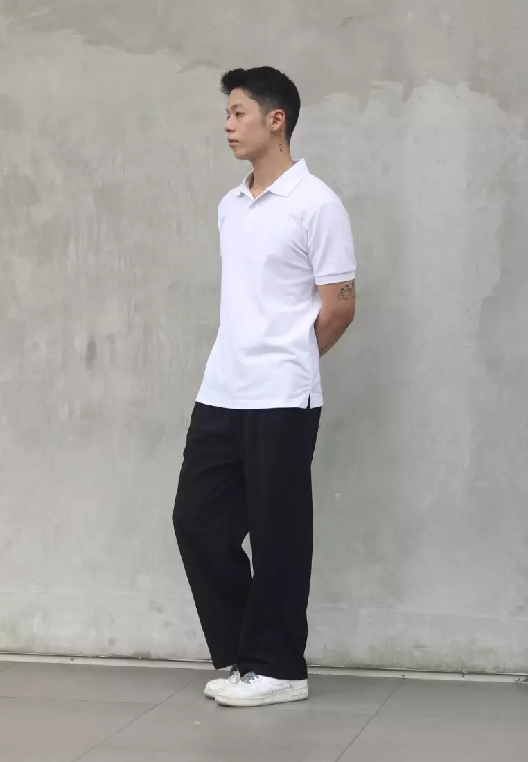 Kale Park White/ Kaos Polo Pria Lengan Pendek Kerah / Polo Shirt Slim Fit