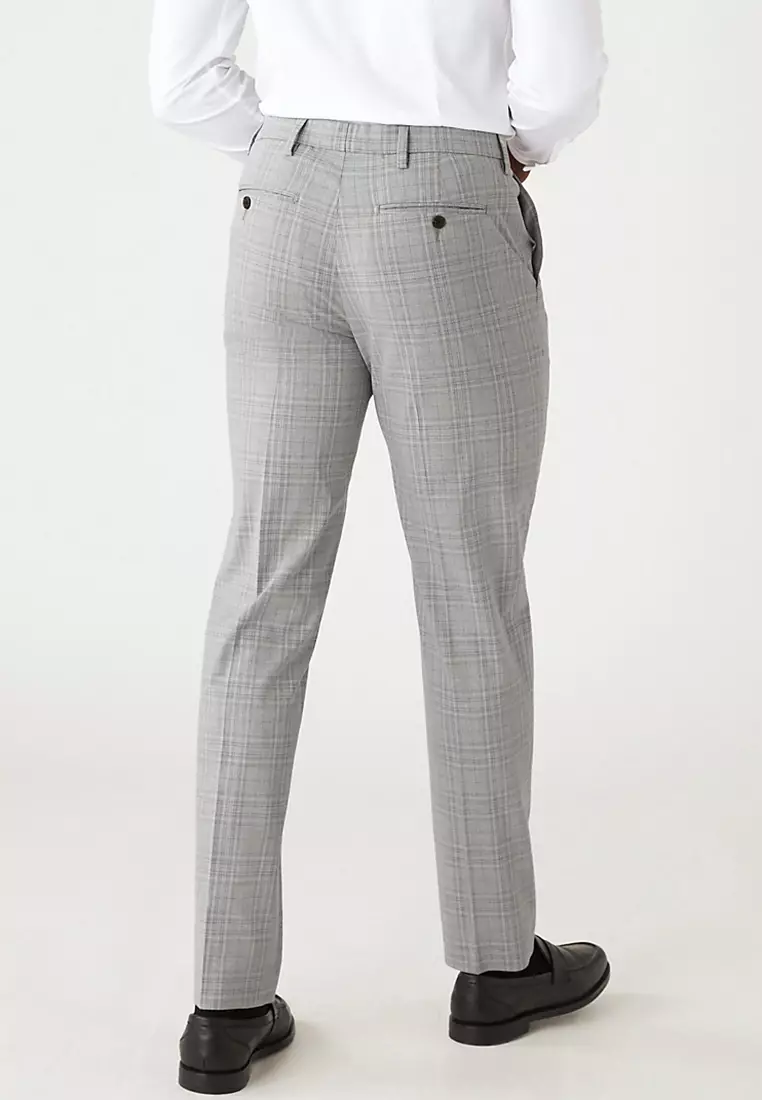 Check Stretch Trousers