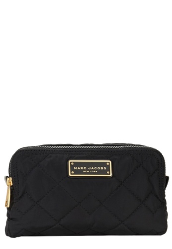 Marc Jacobs black Marc Jacobs Quilted Double Zip Cosmetics Bag in Black M0016114 15D1AAC13BF338GS_1