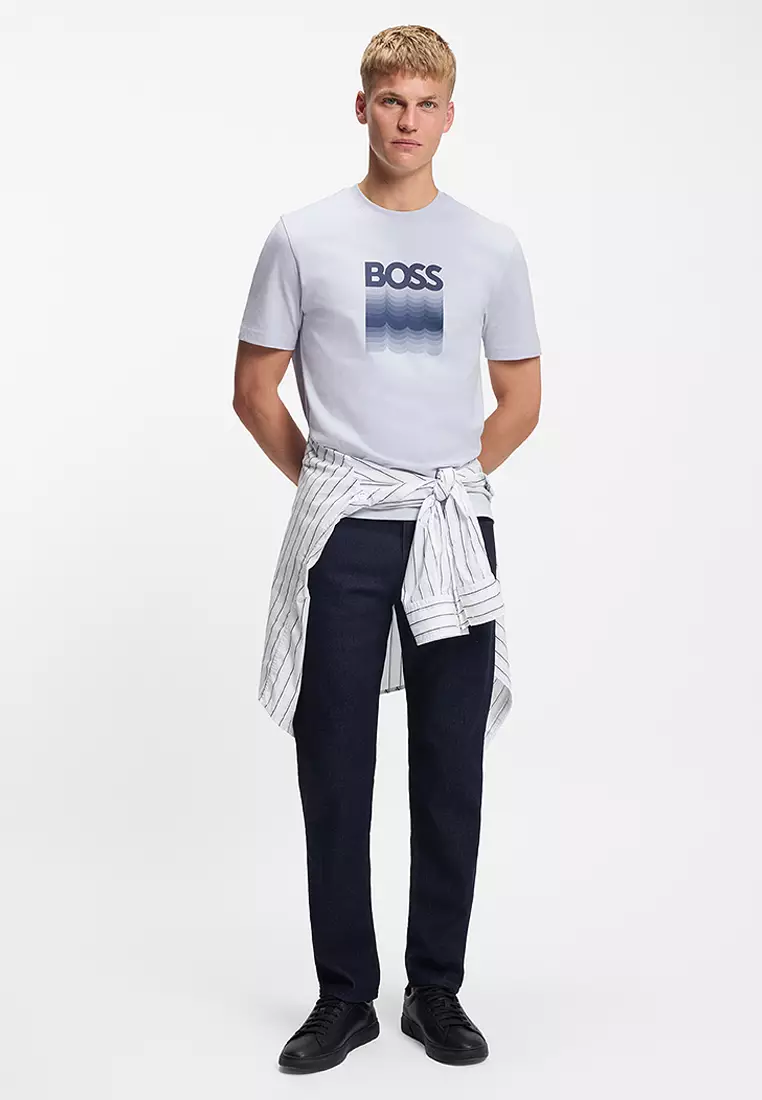 Cotton Jersey Regular Fit T-Shirt - BOSS Orange