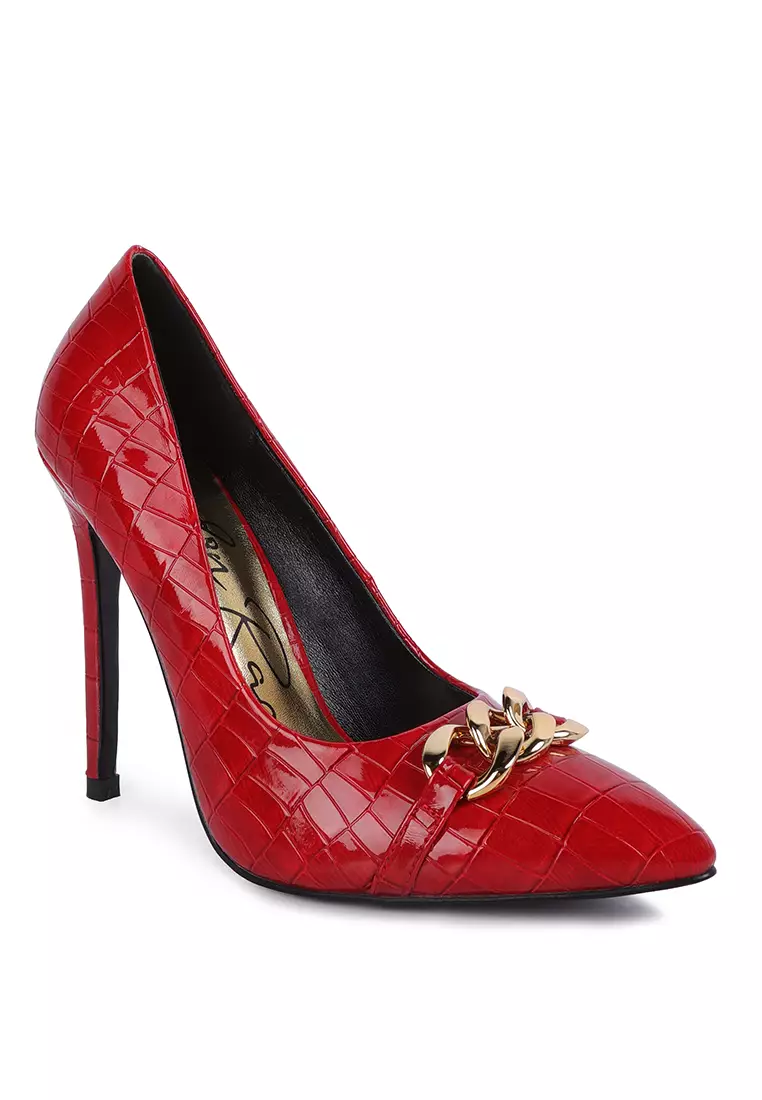 Red on sale snake heels