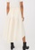 Maje white and beige Asymmetric Skirt In Cloqué Fabric 867AFAA1B76C63GS_2