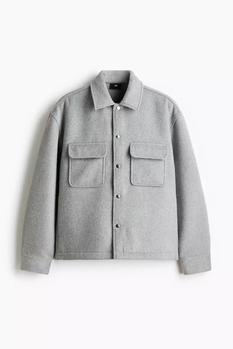 Wool-blend overshirt